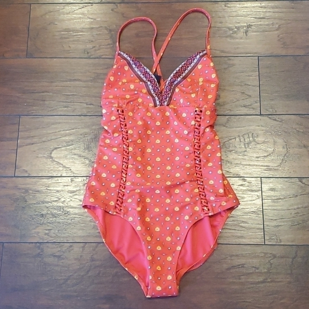 NWOT Jessica Simpson one piece boho swim sz L
